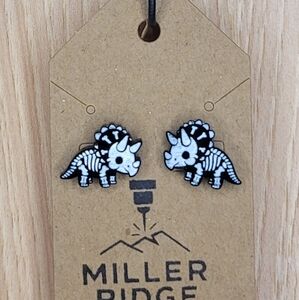 Adorable Triceratops Earrings